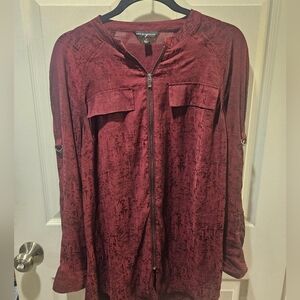 Rock & Republic Maroon Button Down Shirt